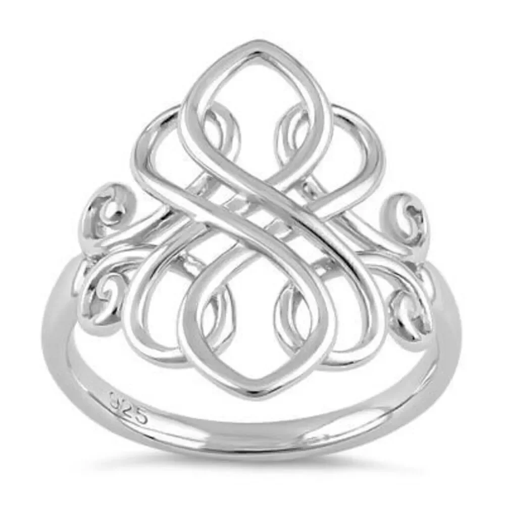 Sterling Silver Unique Celtic Ring New